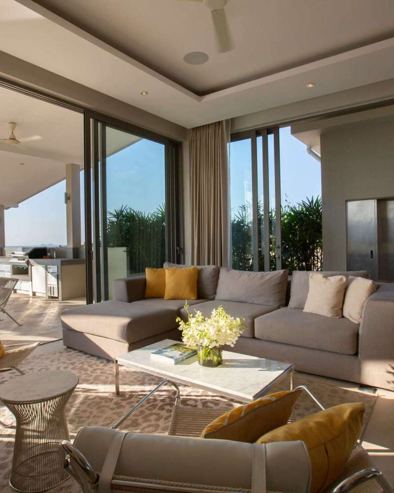 Living Room with elevator