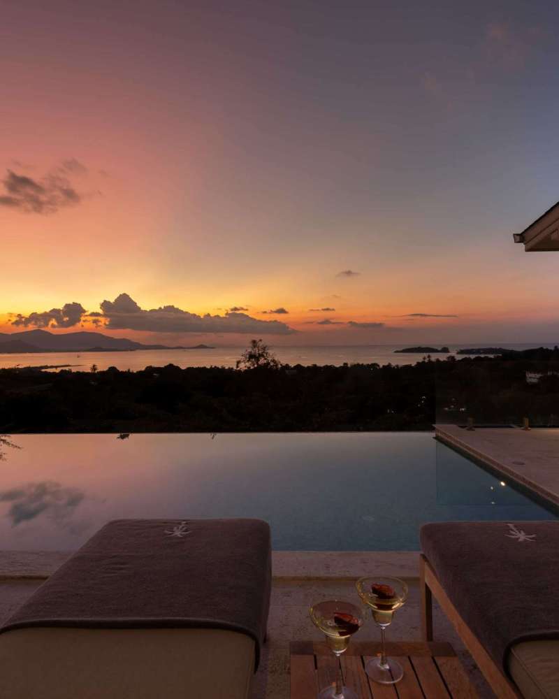 Terrace Pool Sunset View