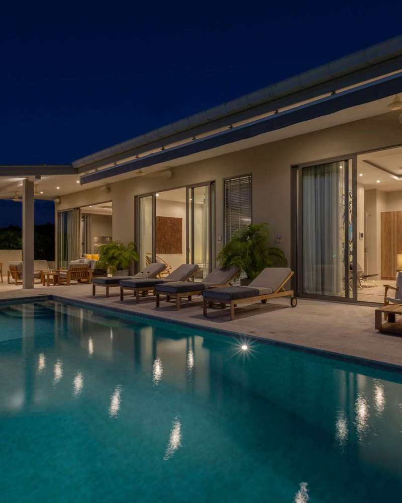 Terrace Pool Evening